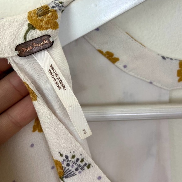 Free People Tegan Printed Floral Dress Size 2 - Picture 10 of 14